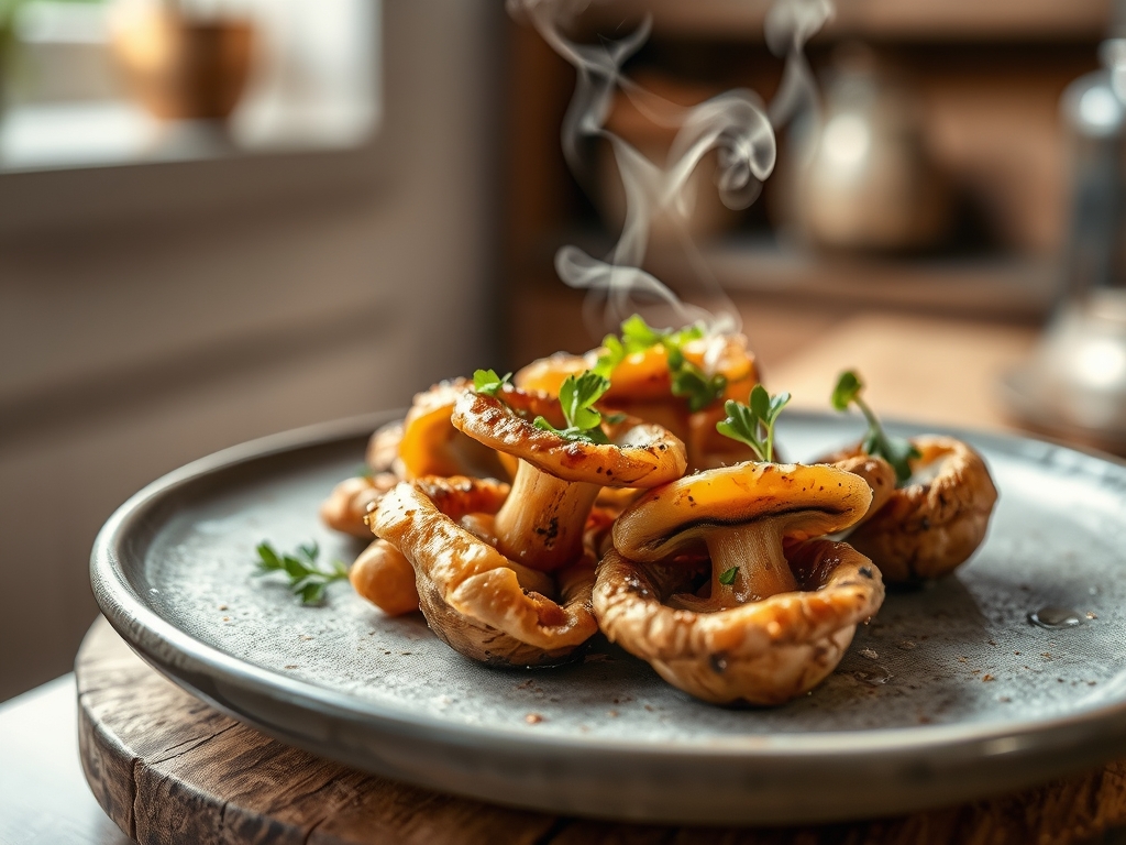 Oyster Mushroom Searing